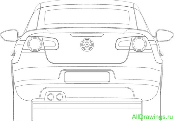 Volkswagen Eos (2009) (Volzwagen Eos (2009)) - drawings (drawings) of the car